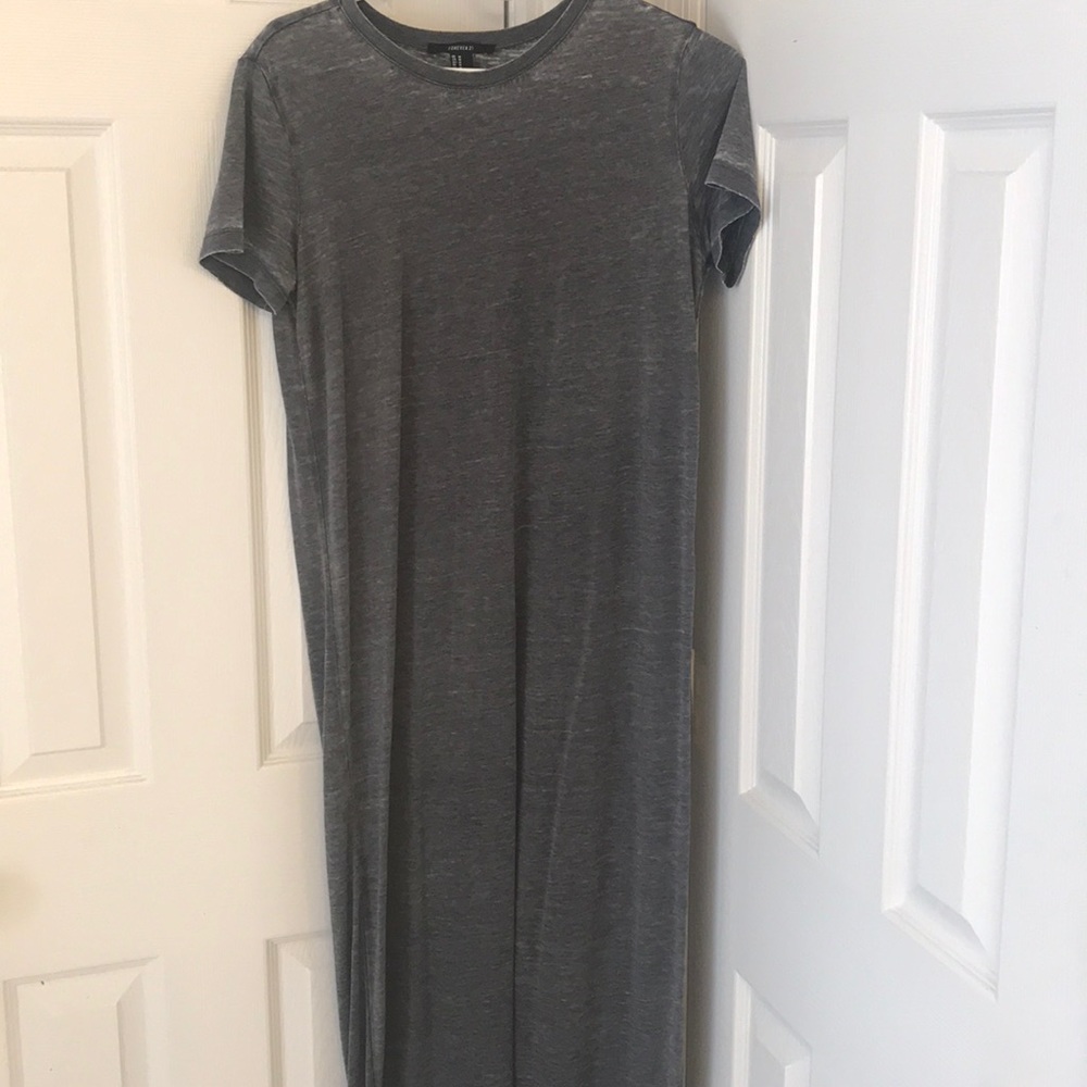 Charcoal color T-shirt dress